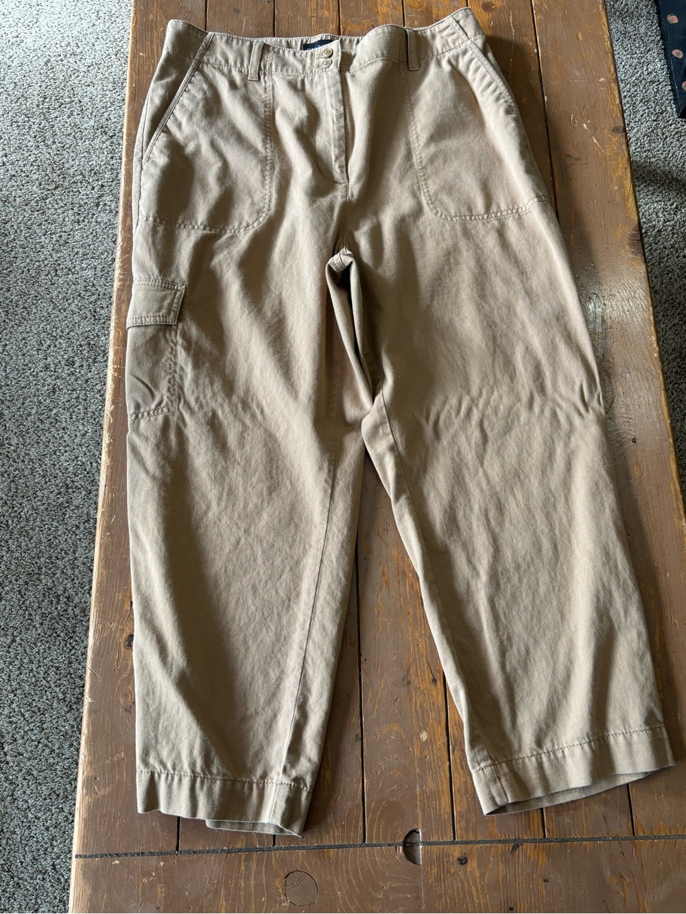 Talbots Supersoft Cargo Pants in Light Brown